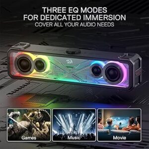 Amazon.com: Redragon GS817 RGB Desktop Soundbar, 2.0 Channel ...