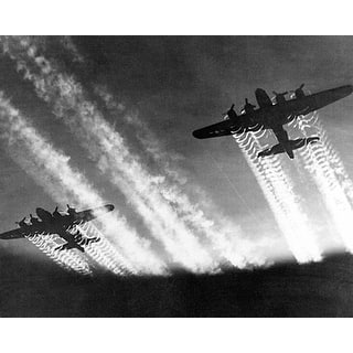 B-17 Flying Fortress Bombers with Contrails, c. 1943-5'' by ...