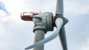 A Wind Turbine off of Block Island, Rhode Island