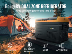 Amazon.com: BougeRV 12 Volt Car Refrigerator Dual Zone, Portable ...