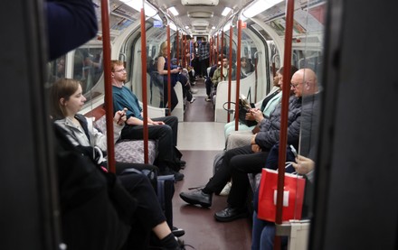 Commuters Ride Tube Train London Britain Editorial Stock Photo ...