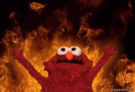 elmo-burning