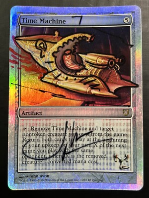 FOIL Time Machine | MtG Magic Unhinged | English | LP Signed ...