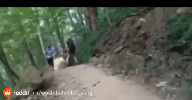 Guy using his special equipment due to disability meets a couple ...