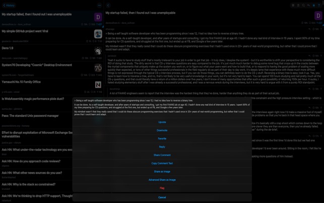 HACK for Hacker News YC Reader on the App Store