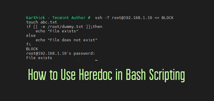 How to Use Heredoc in Shell Scripting