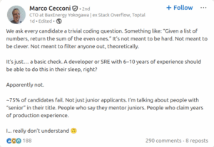 Live coding interviews measure stress, not coding skills
