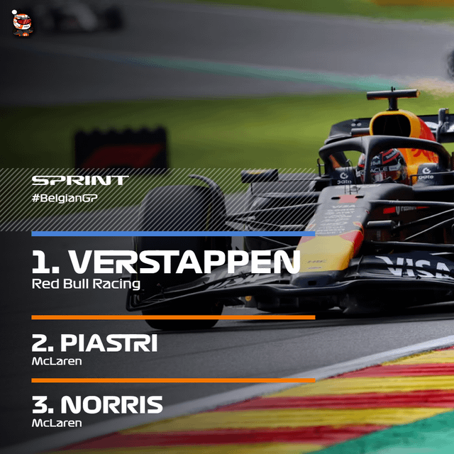 Max Verstappen wins the Sprint of the 2025 Belgian Grand Prix : r ...
