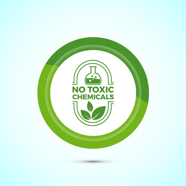 No toxic chemicals icon design illustration no harmful chemical ...