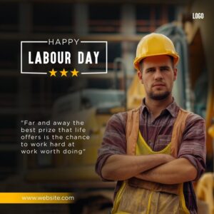 Post for international workers day happy labor day post design ...