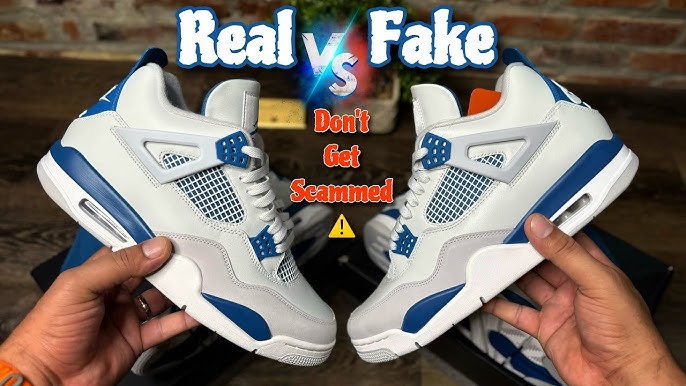 Real VS Fake Jordan 4 Military Blue (Full Comparison) Legit Check ...