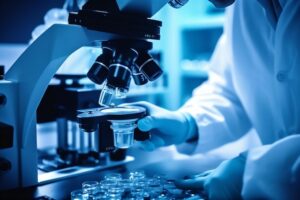Science biotechnology hand test medicine medical experiment ...