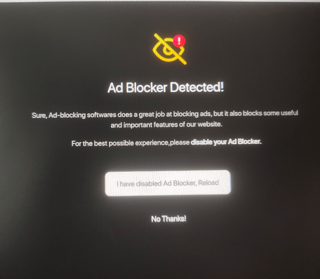 A reputable TV company website doesn't let you use adblocker : r ...