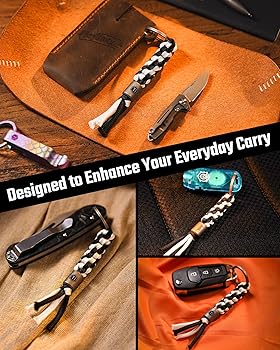 Amazon.com: KeyUnity KC02 Paracord Lanyard Bead, Titanium EDC ...