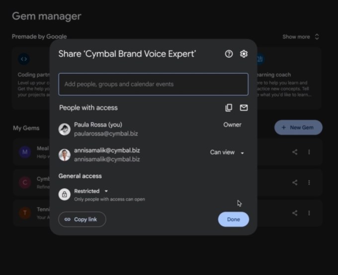 Google now lets you share your custom Gemini AI assistants known ...