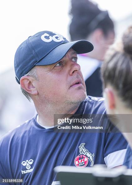 Head coach Daniel Weber of Koeln looks on prior the Google Pixel ...