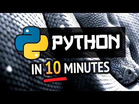 Made a tutorial Python in 10 minutes for beginners (with homework ...