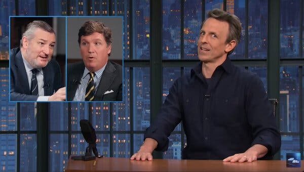 Seth Meyers Wishes Tucker Carlson and Ted Cruz Could Both Lose ...