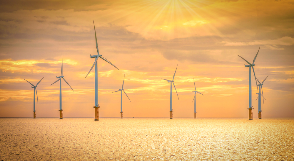 Offshore,Wind,Turbine,In,A,Windfarm,Under,Construction,Off,The