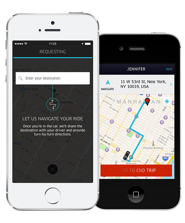 Uber Updates its Passenger App with Destination Entry