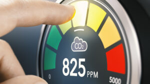 Indoor air quality measurement. CO2 monitor.