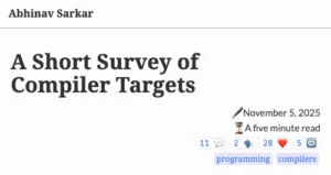 A Short Survey of Compiler Targets