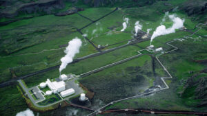 Aerial View of Geothermal Power Plant