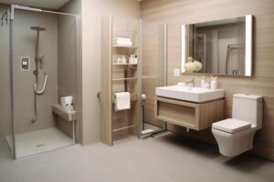 A bathroom designed specifically for individuals with disabilities ...