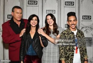 Actors Bruce Campbell, Dana DeLorenzo, Arielle Carver-O'Neill and ...