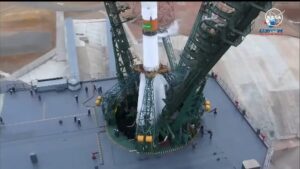 Before a Soyuz launch Thursday someone forgot to secure a 20-ton ...