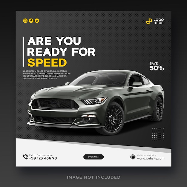 Car sale promotion social media instagram post banner template ...