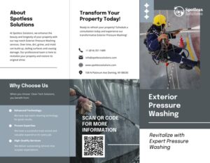 Exterior Pressure Washing Brochure Template - Venngage