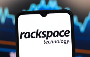 In this photo illustration, the Rackspace Technology logo is