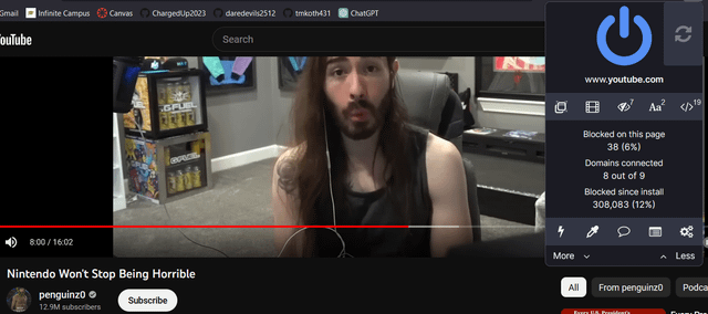 I love uBlock, but cosmetic filtering hides like/dislike buttons ...