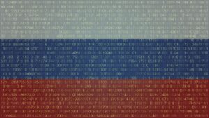 Russian Hackers Abstract Technology Background. Computer Code.