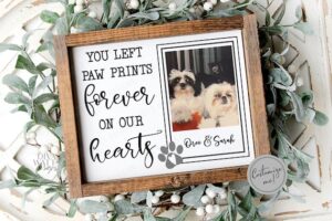 SVG | You Left Paw Prints Forever on Our Hearts | Cutting File ...