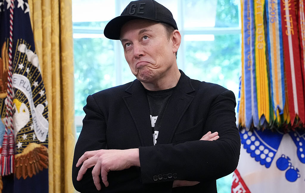 President Trump Holds Press Conference With Elon Musk in White House's Oval Office