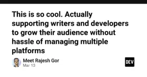 This is so cool. Actually supporting writers and developers to grow their audience without hassle of managing multiple platforms
