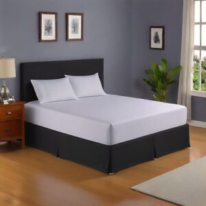 32 Inch Drop Bed Skirt Black Egyptian Cotton 1000TC – Egyptian ...