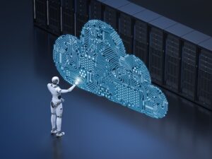 Cloud computing technology with robot with circuit cloud in server ...